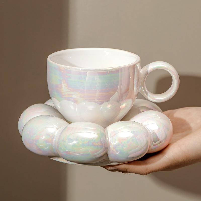Coffee Tea With Milk - Ceramic Cappuccino Coffee Cup And Saucer