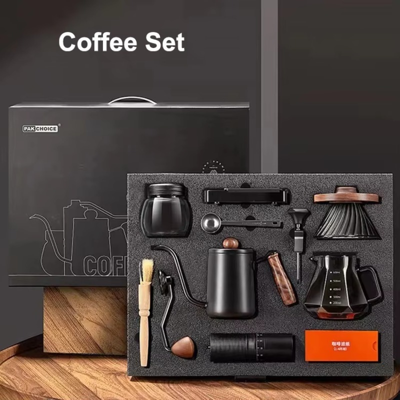 Coffee Tea And Sugar Set - 10pcs Travel Coffee Set Manual Coffee