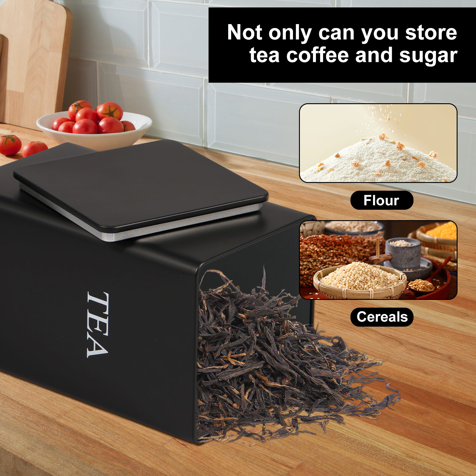 3Pcs Coffee Bean Storage Canis - огляд і ціна Coffee Tea And Sugar Set