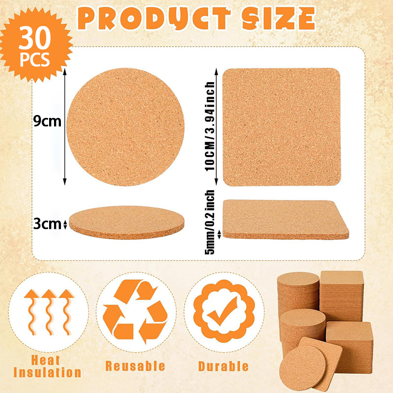 5/10/20/30PCS Round Wood Mats  - огляд і ціна Xbloom Coffee Tea