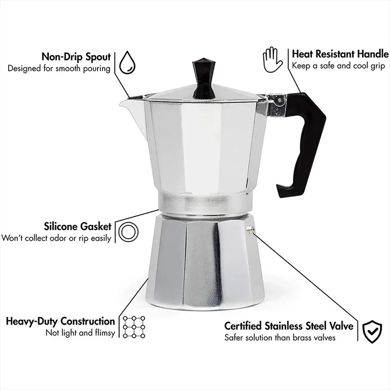 Moka Pot Italian Coffee Machin - огляд і ціна Moka Pot Stove
