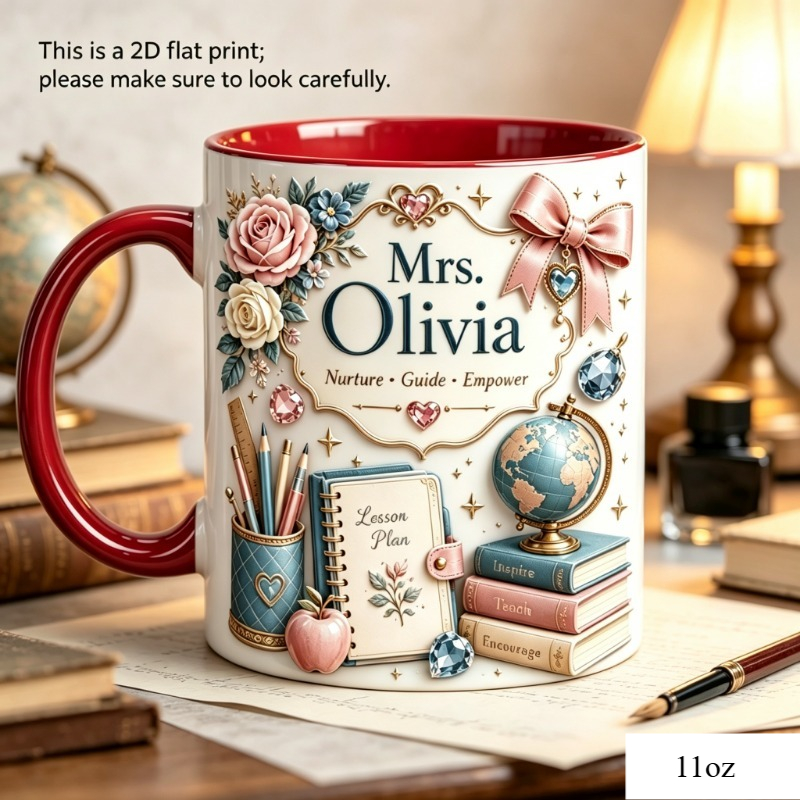 Personalized Teacher Theme Cer - огляд і ціна Coffee Tea Name
